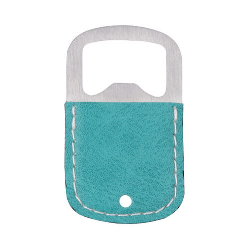 Metal bottle opener made of steel and eco-leather for sublimation